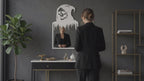 Gothic Skull Wall Mirror | Black Metal Decorative Mirror