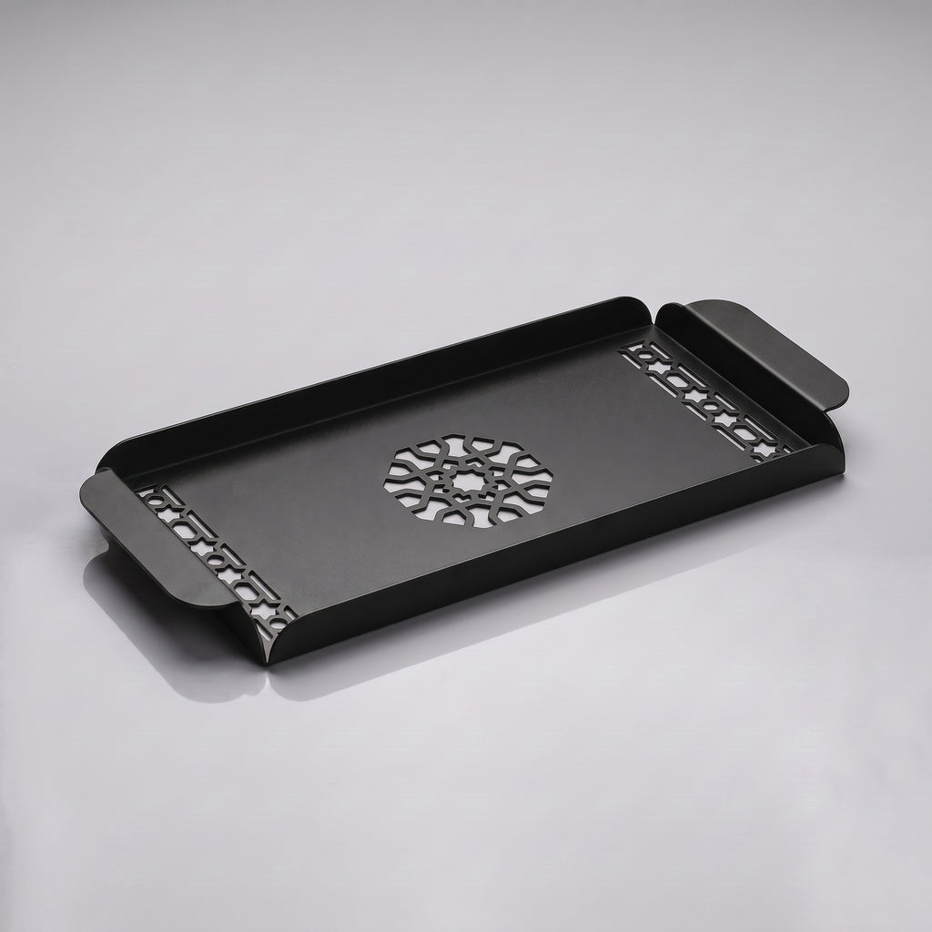 Modern Metal Decorative Tray | Laser Cut Serving & Desk Tray
