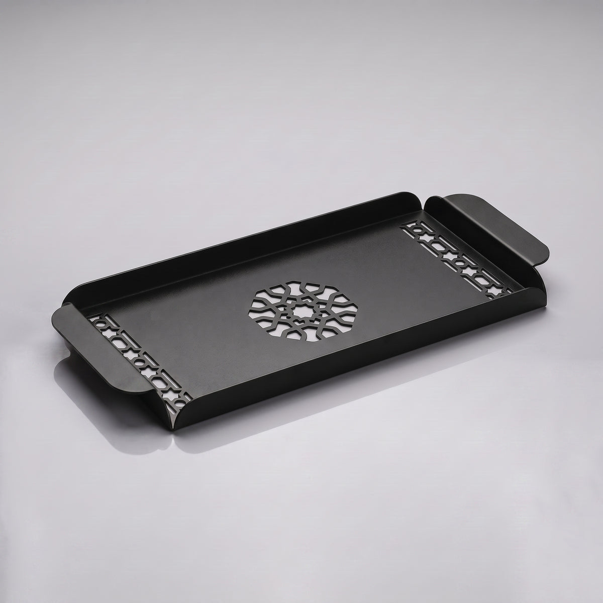 Modern Metal Decorative Tray | Laser Cut Serving & Desk Tray