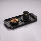 Modern Metal Decorative Tray | Laser Cut Serving & Desk Tray