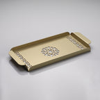 Modern Metal Decorative Tray | Laser Cut Serving & Desk Tray