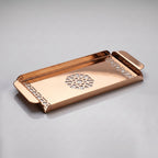 Modern Metal Decorative Tray | Laser Cut Serving & Desk Tray