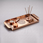 Modern Metal Decorative Tray | Laser Cut Serving & Desk Tray