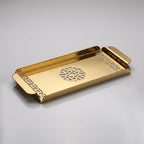 Modern Metal Decorative Tray | Laser Cut Serving & Desk Tray