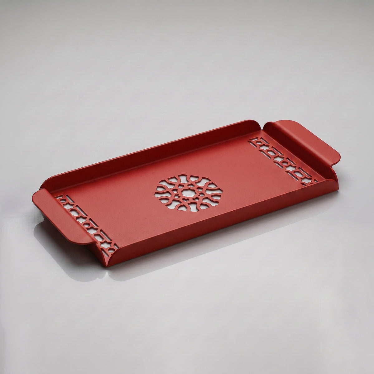 Modern Metal Decorative Tray | Laser Cut Serving & Desk Tray