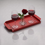 Modern Metal Decorative Tray | Laser Cut Serving & Desk Tray