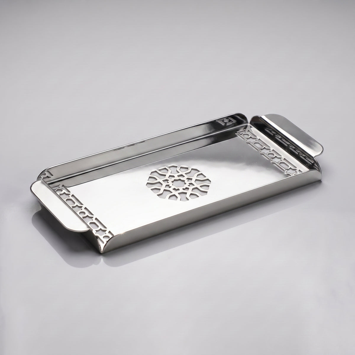 Modern Metal Decorative Tray | Laser Cut Serving & Desk Tray